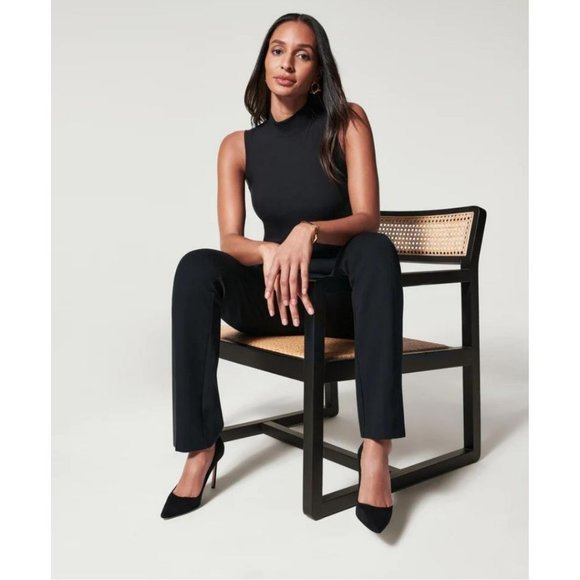 Spanx The Perfect Slim Straight Pant Classic Black Size Medium (Tall) 31" - Picture 3 of 9